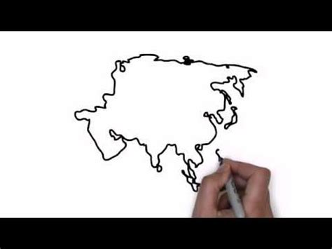 How To Draw Map Of Asia | Asia map, Asia map drawing, Map drawing