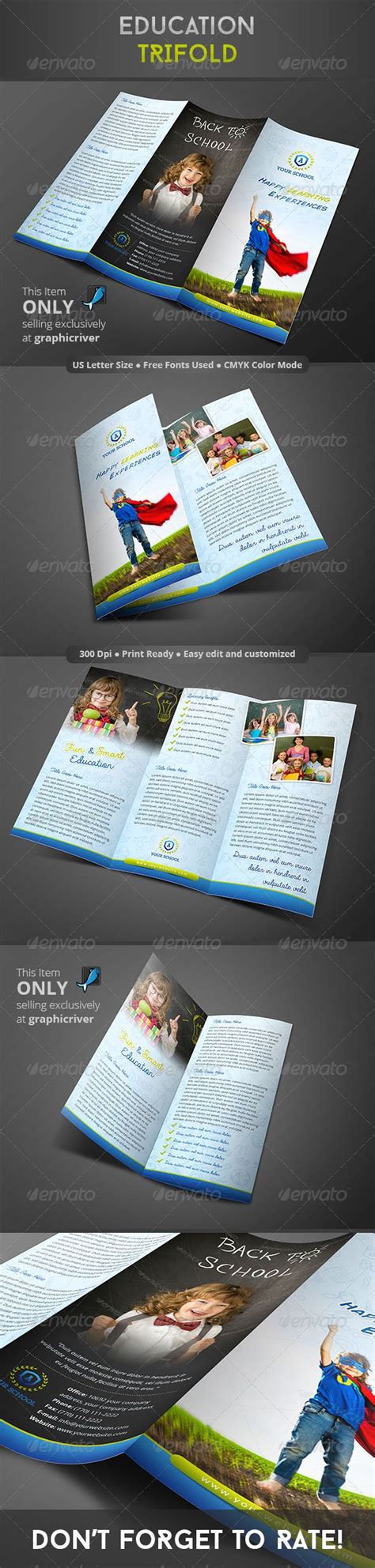 Education Trifold | Print templates, Education, Brochure design