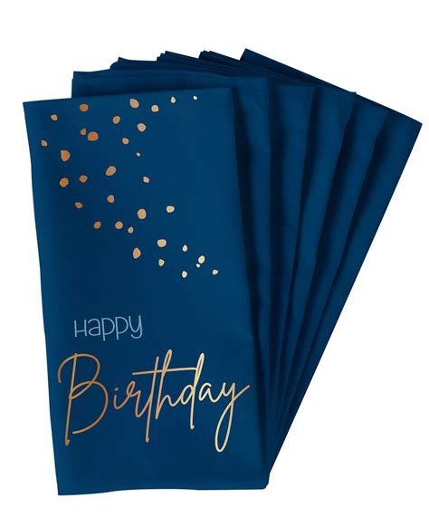 Napkins Elegant True Blue Happy Birthday 33x33cm /10 | Feestwinkel ...