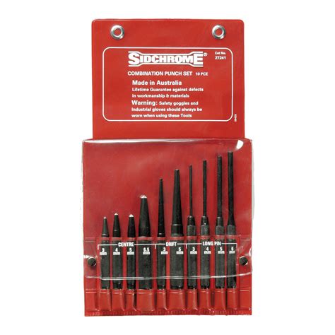 10 Piece Combination Punch Set - SIDCHROME Tools & Tool Storage