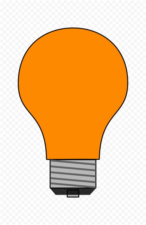 Orange Light Bulb Clipart Icon PNG | Citypng