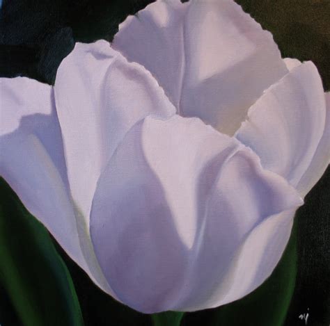 Nel's Everyday Painting: White Tulip 2011 - SOLD