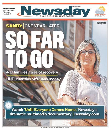 Newsday, published in Long Island, New York USA Newseum, First Year ...