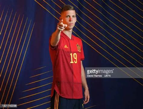 Dani Olmo of Spain poses during the official UEFA Euro 2020 media ...