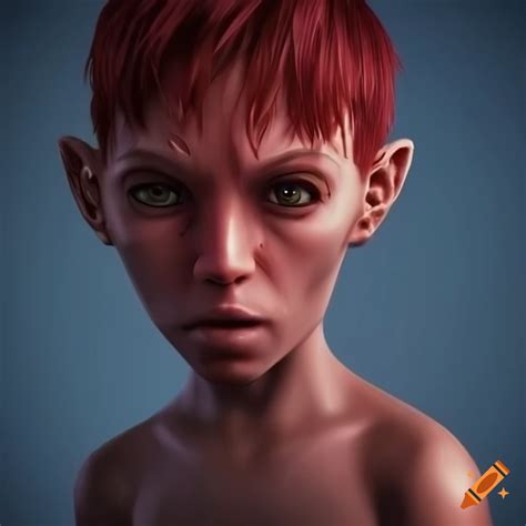 Image of a maroon-haired humanoid alien boy on Craiyon