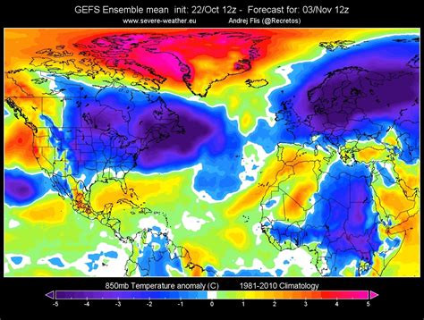 Northern Hemisphere Weather Map