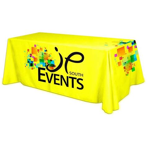 Full Color 4 Sided Flat Table Cover 8' | Promotional Tablecloth