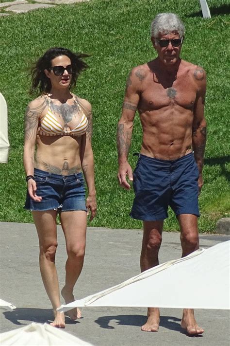 Anthony Bourdain and Asia Argento are ripped | Page Six | Anthony bourdain tattoos, Anthony ...