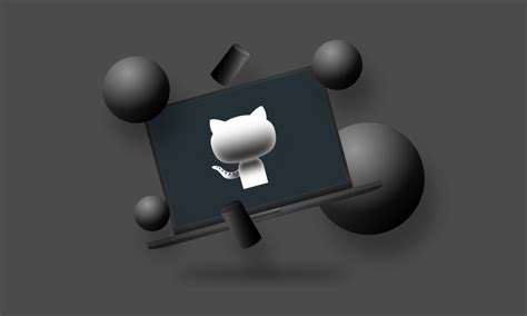 3D Github Logo Wallpaper (Landscape)