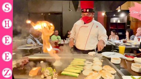 Professional Hibachi Chef | Amazing Knife Skills & Fire Cooking - YouTube