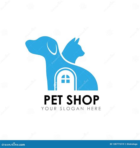 Pet Shop Logo Design Template. Pet Home Logo Design Vector Icon Stock Vector - Illustration of ...