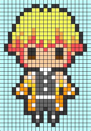 Alpha pattern #91363 | BraceletBook | Easy pixel art, Pixel art grid, Anime pixel art