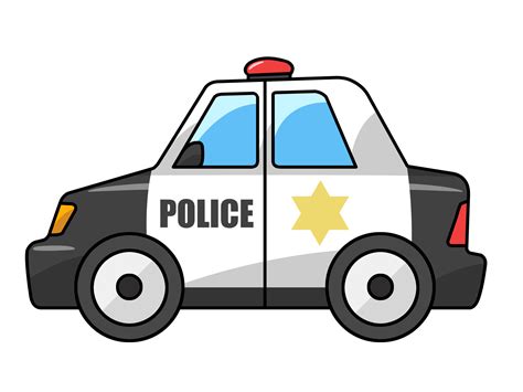 cartoon police car - Google Search | Art and craft videos, Police cars, Clip art