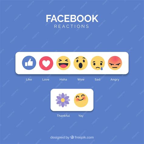 Premium Vector | Facebook emoji collection with flat design