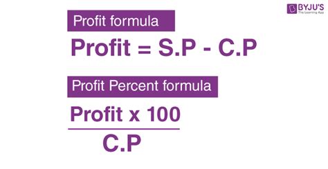 Profit Formula - Profit Percentage Formula and Gross Profit Formula