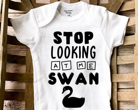 Stop Looking at Me Swan Onesie® Stop Staring at Me Swan Baby - Etsy