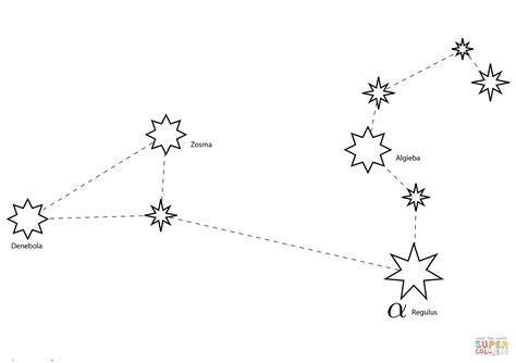 Leo Constellation coloring page | Free Printable Coloring Pages