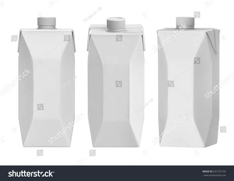 3d Rendering 750ml Milk Carton Set Stock Illustration 631731725 ...