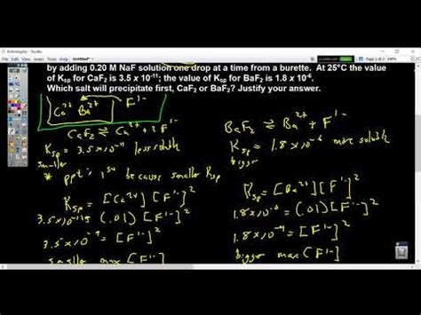 equilibrium - examples of Ksp problems - YouTube