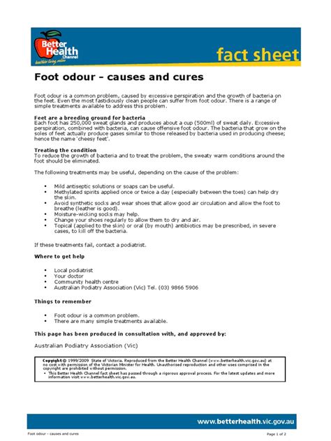 Foot Odour - Causes and Cures: Feet Are A Breeding Ground For Bacteria ...