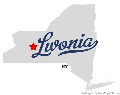 Map of Livonia, NY, New York