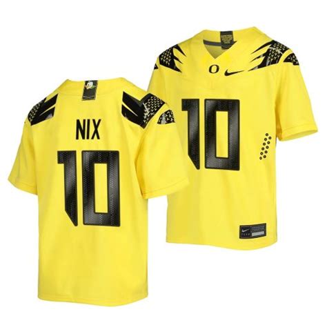 Bo Nix Oregon Ducks Vapor Fusion Replica Football Jersey Men's Yellow #10 Uniform - NCAAFANSJERSEY