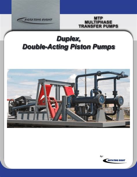 Duplex, Double-Acting Piston Pumps