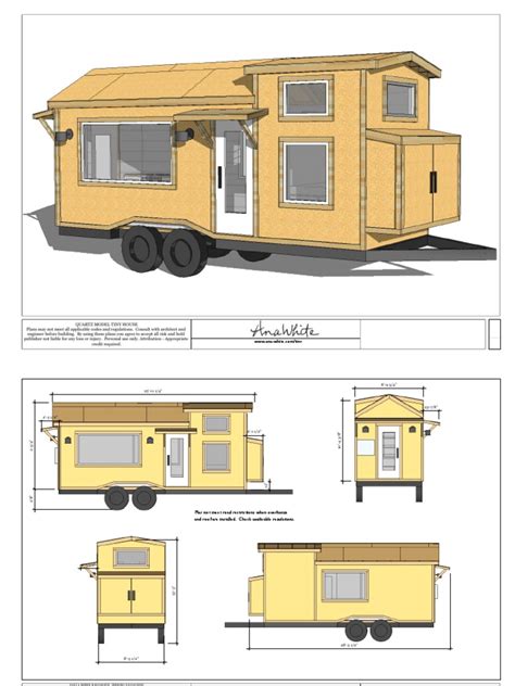 Tiny House Plans Quartz Model by Ana White 6.8.16 | Framing ...