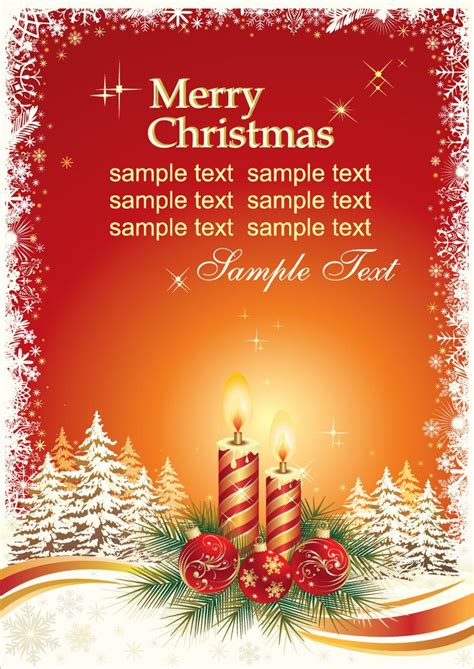 Christmas Card Vector Template | Free Vector Graphics | All Free Web Resources for Designer ...