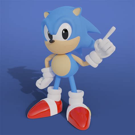 Sonic model I made in blender : r/SonicTheHedgehog