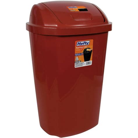 Hefty Swing-Lid 13.5-Gallon Trash Can, Multiple Colors - Walmart.com - Walmart.com