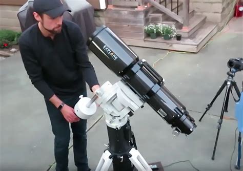 Looking at a huge astrophotography telecscope, The Explore Scientific ...