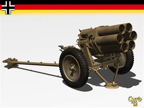 3d lwo german 15 cm nebelwerfer