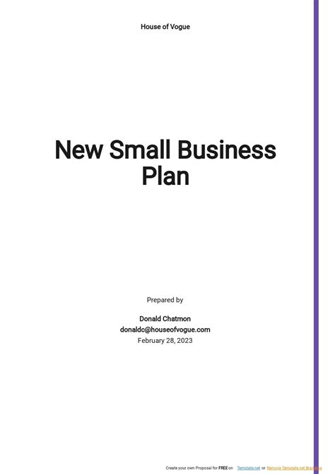 Free Free New Small Business Plan Template - Google Docs, Word, Apple ...