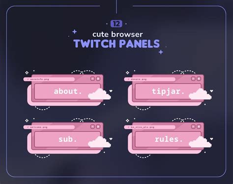 12 Pink Retro Twitch Panels Aesthetic Browser Window - Etsy in 2023 ...