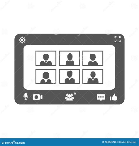 Zoom Meeting Icon. Video Conference Icon. Vector Illustration in Flat ...