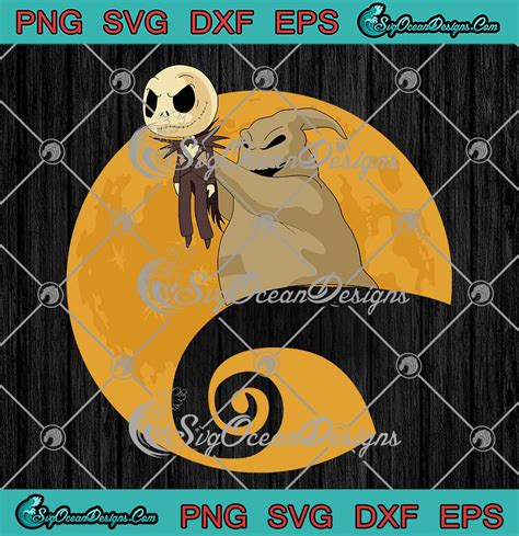 Oogie Boogie And Jack Skellington Moon SVG, Disney Nightmare Before Christmas SVG PNG EPS DXF ...