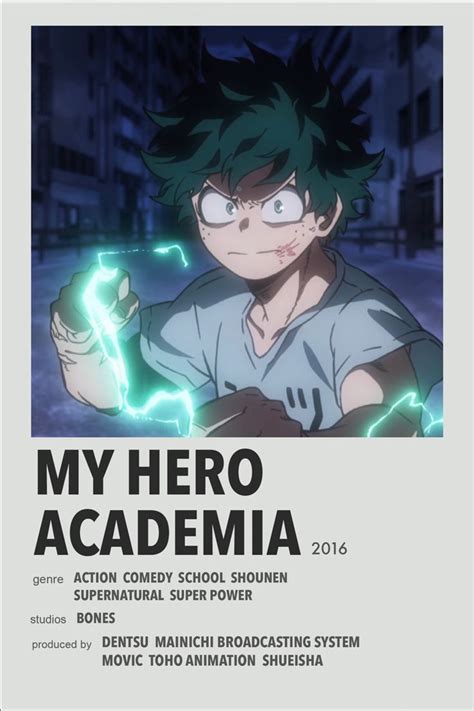 My hero academia | Filmes de anime, Posters de filmes minimalistas, Anime