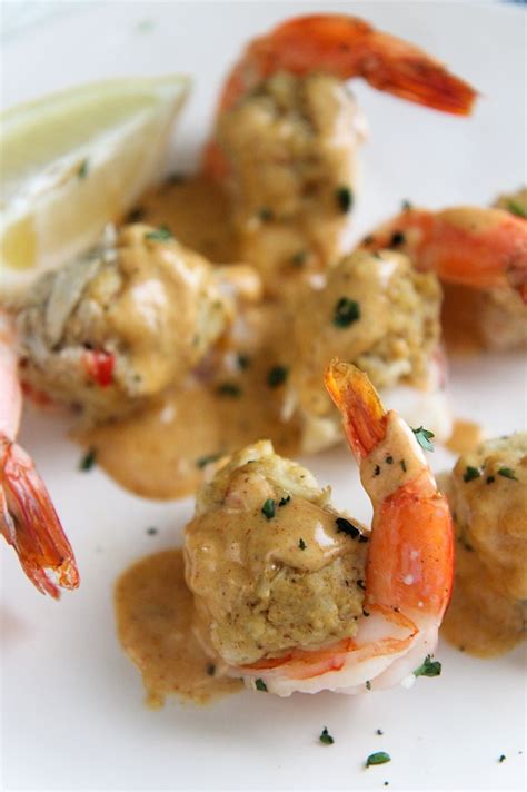 Crab Stuffed Shrimp with Sauce - Cooked by Julie