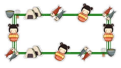 Japanese Sushi Border, Japan, Sushi, Japanese Sushi PNG Transparent ...