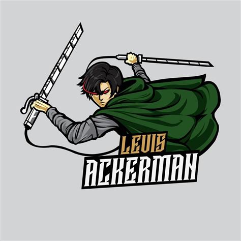 Levi ackerman from attack on Titan illustration logo sport for tshirt ...