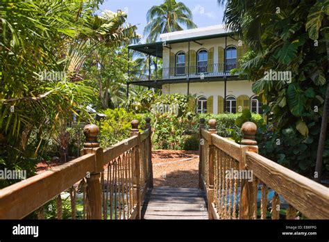 GARDEN ERNEST HEMINGWAY HOME MUSEUM KEY WEST OLD TOWN HISTORIC Stock Photo, Royalty Free Image ...