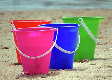 Beach Buckets At Woodneck Photograph by Robin Amaral