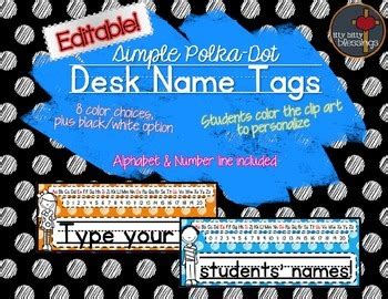 Editable Desk Name Tags/Name Plates by Tech for Tiny Fingers | TpT