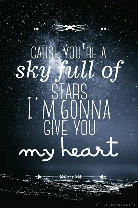 Coldplay Song Lyrics Sky Full Of Stars