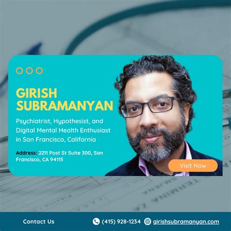 Dr. Girish Subramanyan Expert Psychiatrist in San Francisco - Girish ...