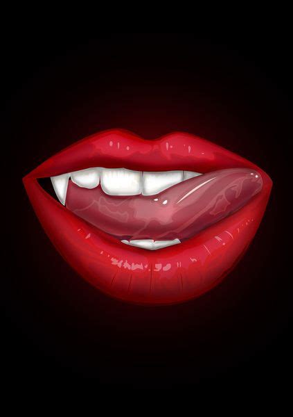 Vampire Lips Art Print by Adamzworld | Society6 | Vampire lips, Lips ...