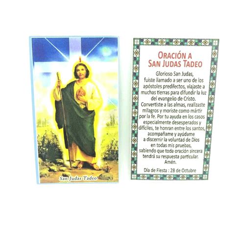 Tarjetas oracion San Judas Tadeo/ Prayer Card 4 Pieces / Saint Jude Prayer/ - San Judas Tattoo