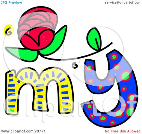 Royalty-Free (RF) Clipart Illustration of a Colorful My Word by Prawny #78771