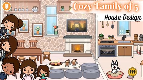 COZY FAMILY OF 5 HOUSE DESIGN | Toca Life World | Toca Boca - YouTube